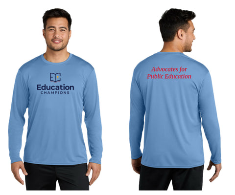 Education Champions Men’s Long Sleeve Performance Crew-neck