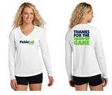 Pickleball U Thanks for the Warm Up Game Women’s short and long sleeve shirt