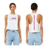 JoyFit White Cotton Crop Top Tank