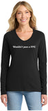 Mane Street PPE Long Sleeve Soft Cotton Shirt V-Neck
